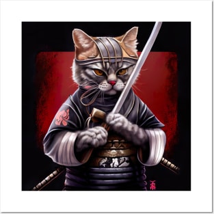 Samurai Cat. “Cat art” Posters and Art